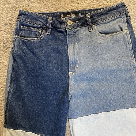 Hollister Ultra High Rise Mom Jeans Size‎ 9R Patchwork Vintage Stretch - Picture 3 of 11